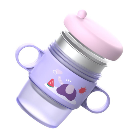 Cana termos cu manere si capac, mov, 250 ml, U-Grow [2]