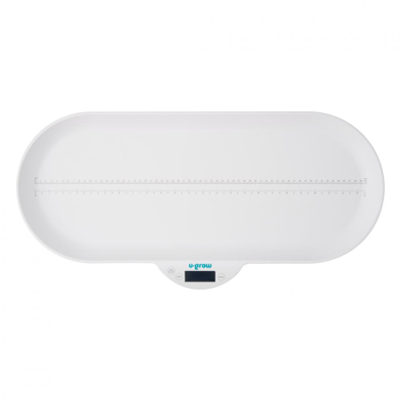 Mama si copilul - Cantar corporal 2 in 1 pentru bebelusi si copii U-Grow, functie bluetooth, capacitate 30 kg, display LCD, alb