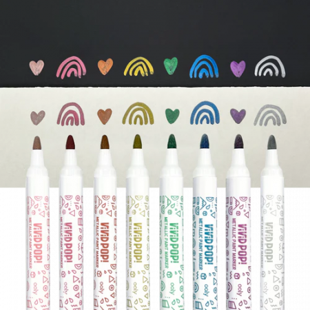 Carioci cu vopsea Vivid Pop! - set de 8, metalic [2]