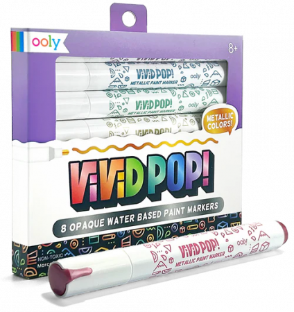Carioci cu vopsea Vivid Pop! - set de 8, metalic [1]