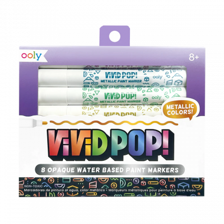 Halloween - Carioci cu vopsea Vivid Pop! - set de 8, metalic