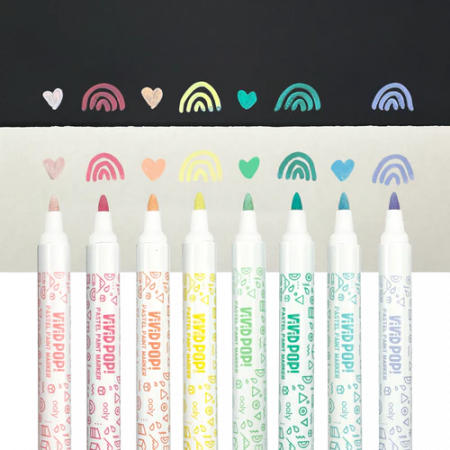 Carioci cu vopsea Vivid Pop! - set de 8, pastel [4]