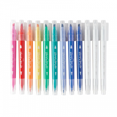Carioci duble cu stampile Stamp-A-Doodle - set de 9 culori si 3 care schimba culoarea [4]