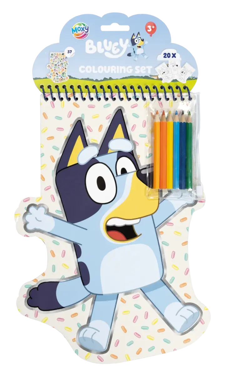 Desen si pictura - Carnetel de colorat cu creioane - Bluey