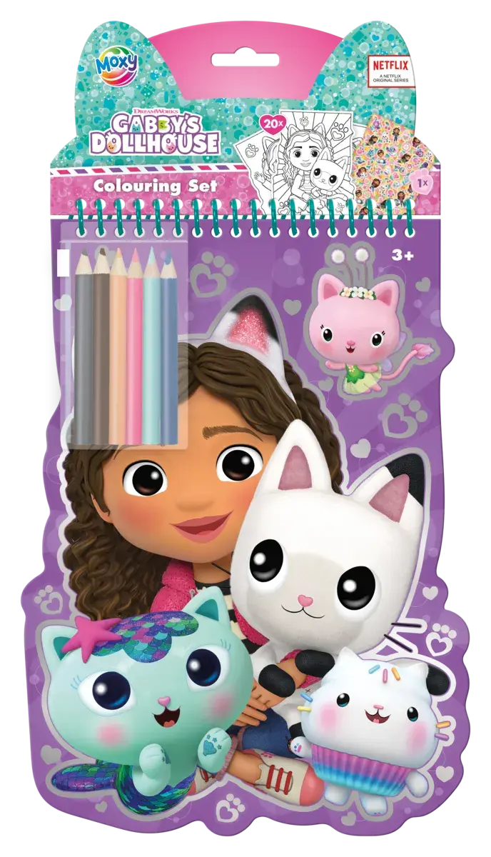 Desen si pictura - Carnetel de colorat cu creioane - Gabby's Dollhouse
