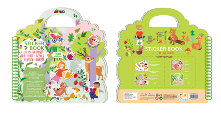 Carte cu abtibilduri repozitionabilesi scene pop-up - Viata in Padure [5]