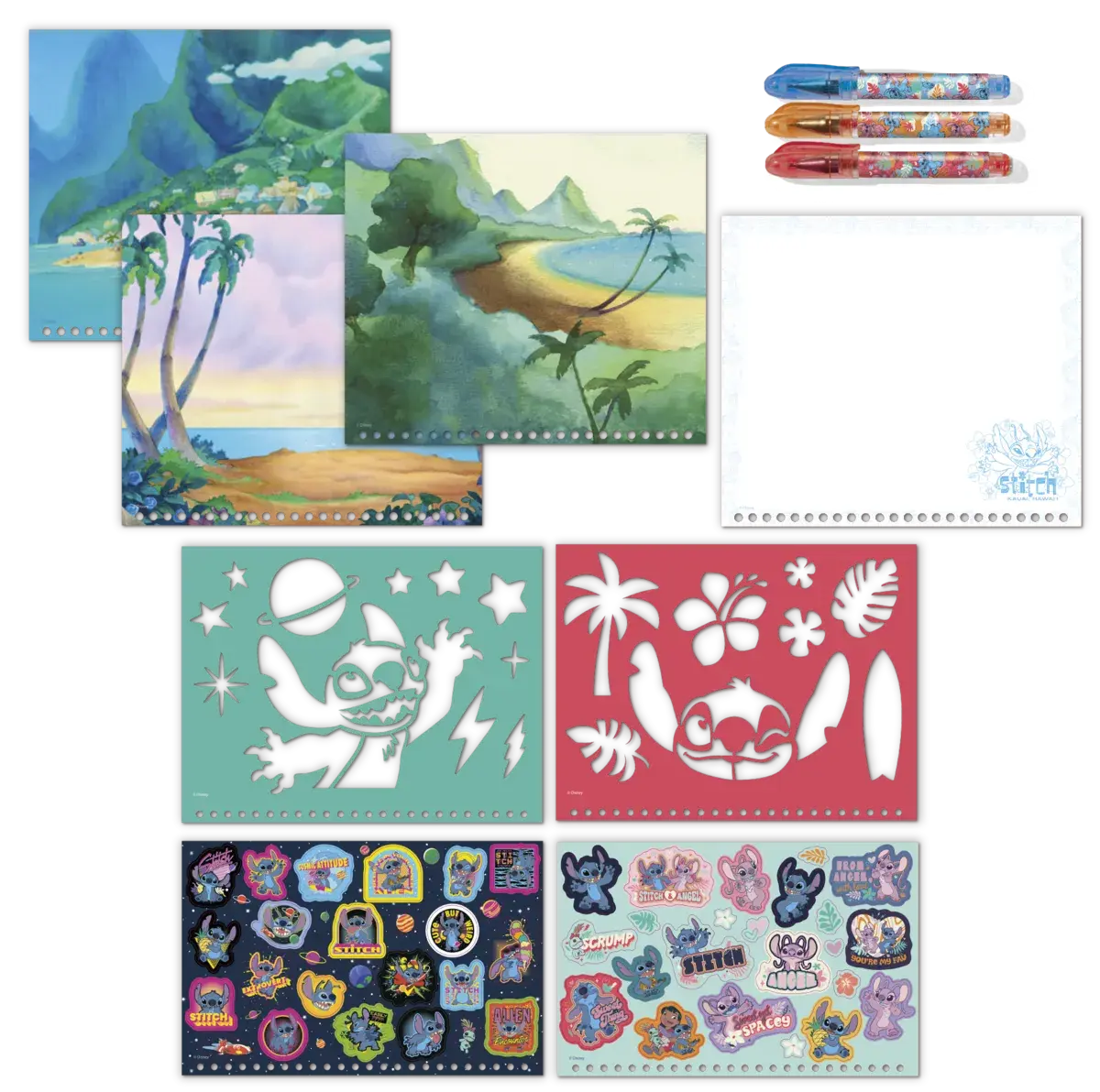 Carte de activitati & pixuri - Stitch [3]