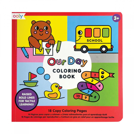 Back to school - Carte de colorat cu contur reliefat - Our Day