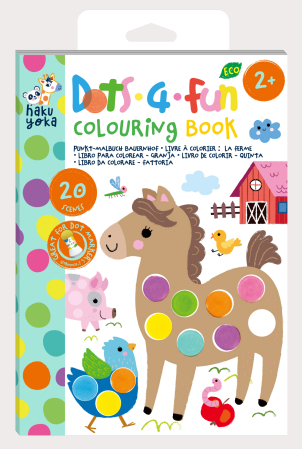 Cadouri copii Paste - Carte de colorat Dots4Fun - Animale de ferma