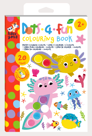 Cadouri copii Paste - Carte de colorat Dots4Fun - Axolotl