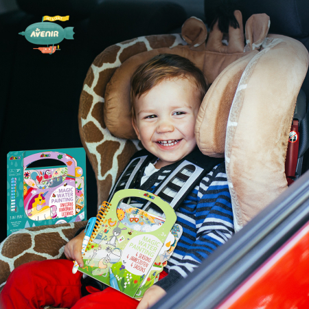 Carte de pictat cu apa, stickere si jocuri, portabila - 4 anotimpuri [5]