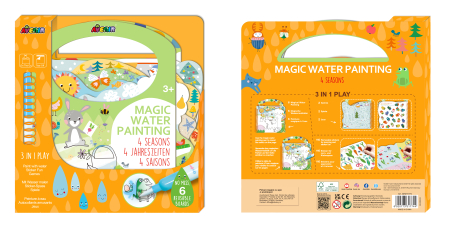 Carte de pictat cu apa, stickere si jocuri, portabila - 4 anotimpuri [9]