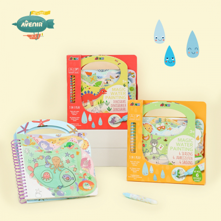 Carte de pictat cu apa, stickere si jocuri, portabila - Printese [5]