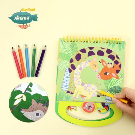 Carte portabila cu activitati de colorat - Jungla [2]