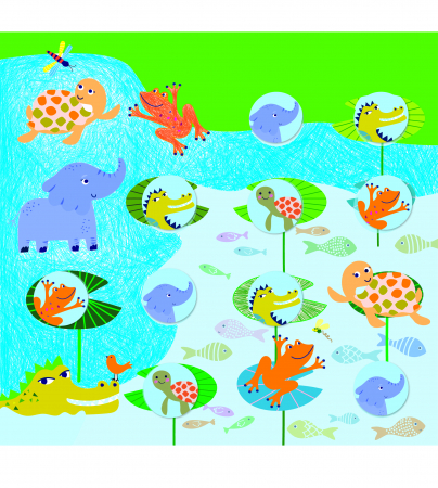 Carte portabila cu activitati de colorat - Jungla [6]