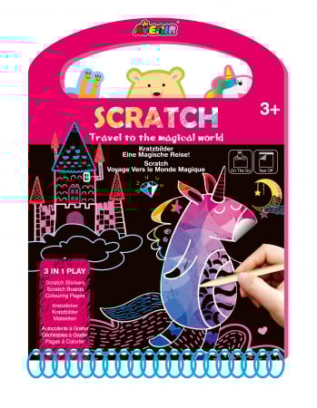 Jucarii creative - Carte portabila cu activitati de razuit - Călătorie în lumea magică