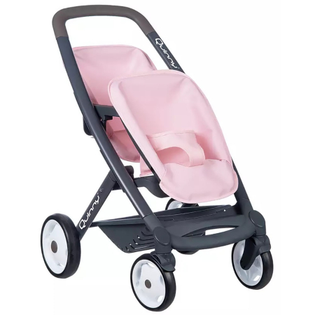 Carucior pentru papusi Smoby Maxi Cosy Quinny Twin roz [0]