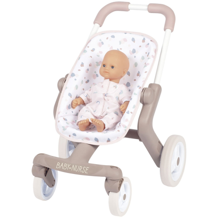 Carucior sport pentru papusi Smoby Baby Nurse Poussette Pop crem [0]