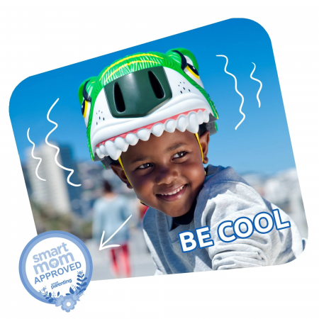 Casca de protectie pentru copii, green Tiger, design patentat, lumina led, marime 49-55 cm, varsta 2-7 ani [3]