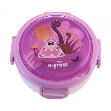 Caserola termica cu lingurita si furculita, mov, U-Grow [1]