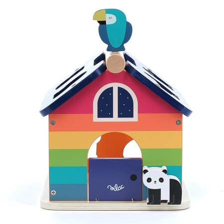 Casuta curcubeu din lemn - 10 forme cu animale - Vilac [1]