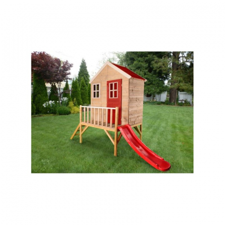 Casute de gradina - Casuta de gradina Nordic Garden House cu platforma si tobogan (M4)