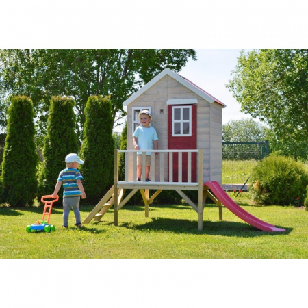 Casuta de gradina Nordic Garden House cu platforma si tobogan (M4) [5]