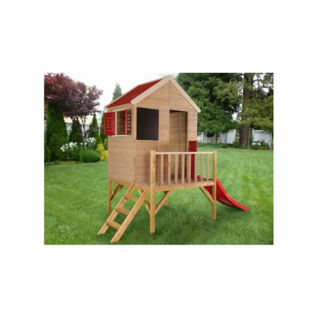 Casuta de gradina Summer Garden House cu platforma si tobogan (M3) [3]