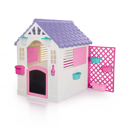 Jucarii de exterior - Casuta deluxe pentru copii - Alb & roz
