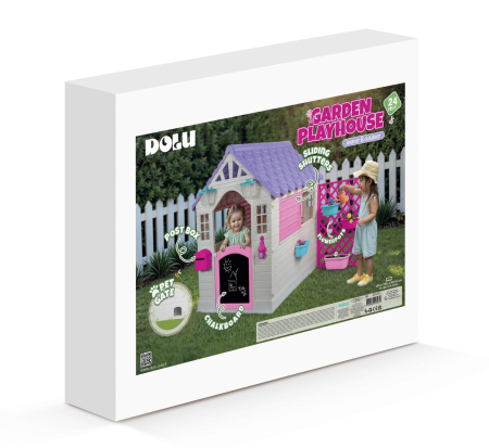 Casuta deluxe pentru copii - Alb & roz [1]