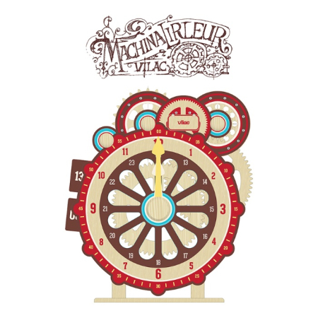 Ceas educativ din lemn pentru copii - Ecran digital si cadran cu ace - Vilac [2]
