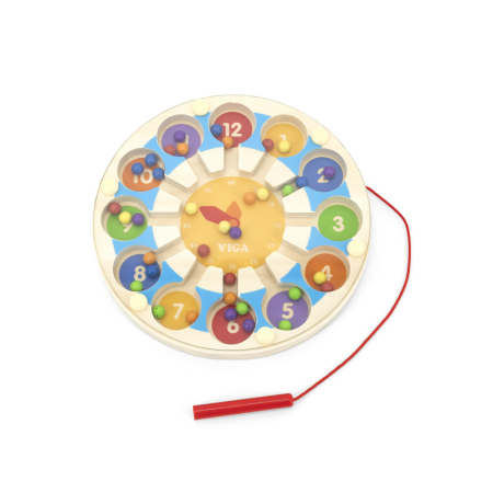 Jucarii Educative - Ceas magnetic cu margele, Viga