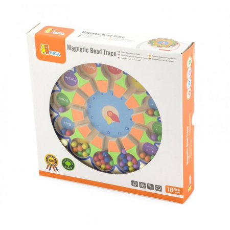 Jucarii Montessori - Ceas magnetic cu margele, Viga