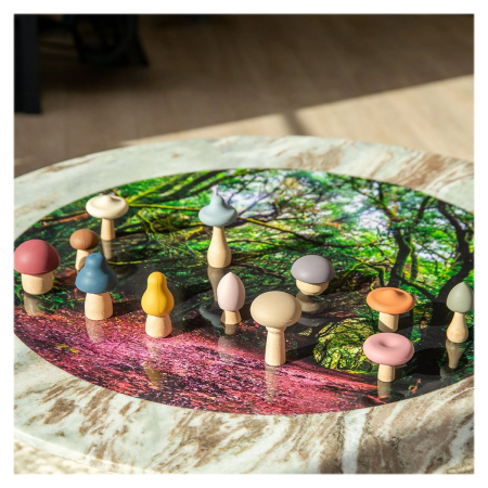 Ciupercute de padure din lemn si silicon, set 12 piese, SiliSoft [3]