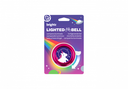 Biciclete - Clopoțel cu lumini LED multicolore pentru bicicletă, roz
