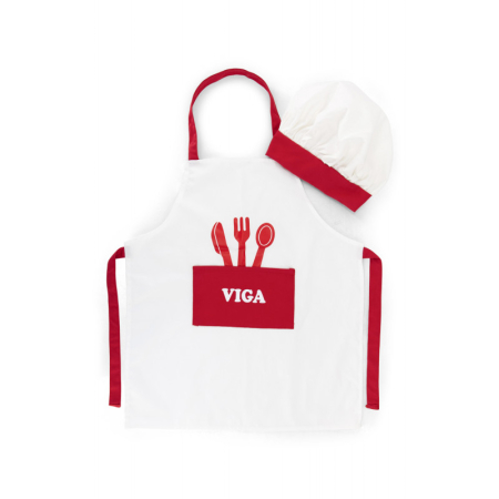 Costum rosu de bucatar sef, Viga [2]