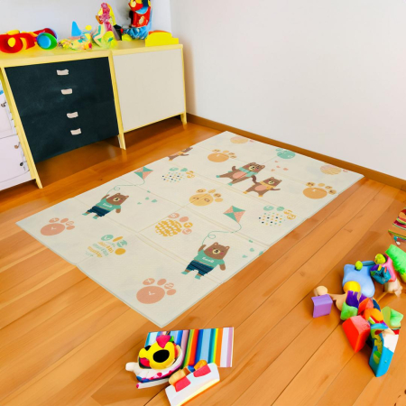 Covor de joaca pentru copii U-Grow, din spuma, pliabil, 2 fete, impermeabil, izolant, 120 x 180 x 1 cm, alfabet [4]