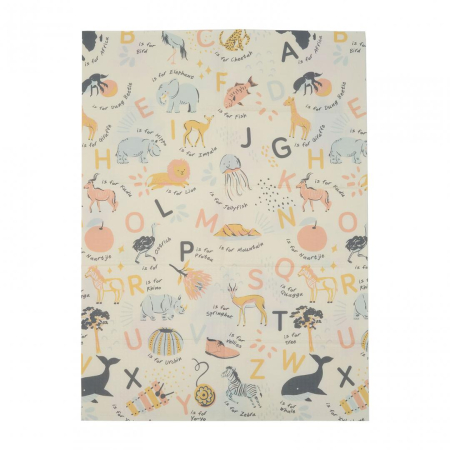 Covor de joaca pentru copii U-Grow, din spuma, pliabil, 2 fete, impermeabil, izolant, 120 x 180 x 1 cm, alfabet [1]