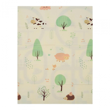 Covor de joaca pentru copii U-Grow, din spuma, pliabil, 2 fete, impermeabil, izolant, 120 x 180 x 1 cm, circuit [1]