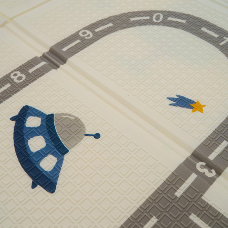 Covor de joaca pentru copii U-Grow, din spuma, pliabil, 2 fete, impermeabil, izolant, 120 x 180 x 1 cm, circuit [5]