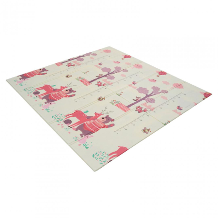 Covor de joaca pentru copii U-Grow, din spuma, pliabil, 2 fete, impermeabil, izolant, 180 x 200 x 1 cm [2]