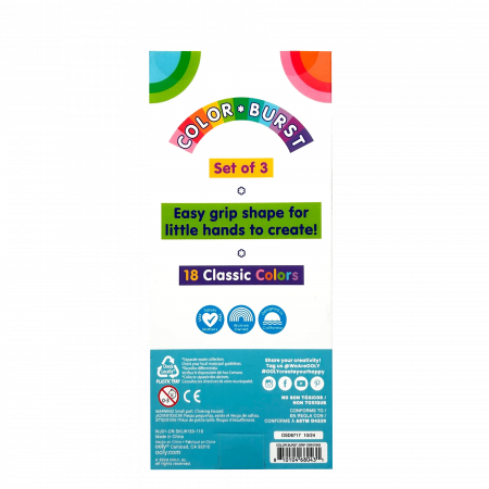 Set creioane cerate multicolore , set de 3 / 18 culori Grip Crayons [7]