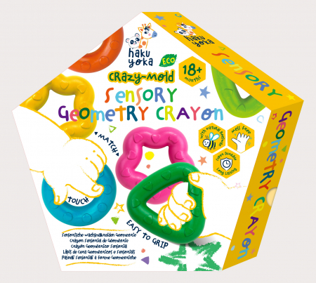 Noutăți - Creioane cerate geometrice Crazy-Mold, set de 6 - Haku Yoka