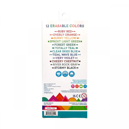 Creioane colorate care se sterg, set de 12, Un-Mistake-Ables! [1]