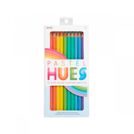 Jucarii 5-7 ani - Creioane colorate in nuante pastelate - Set de 12