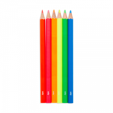 Creioane Colorate Neon Jumbo Brights - set de 6 [1]