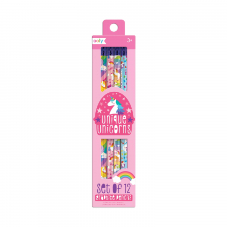 Back to school - Creioane grafit HB, Unicorni - Set de 12