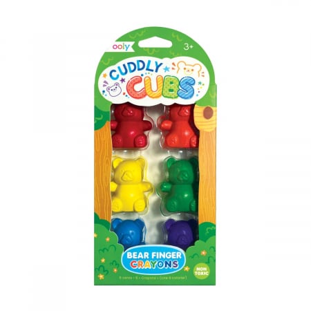 Back to school - Creioane pentru degete Cuddly Cubs Bear - Set de 6