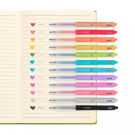 Pixuri retractabile cu gel si sclipici, Oh My Glitter!, set 12 culori [2]