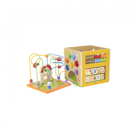 Jucarii Educative - Cub mare cu activitati 5 in 1, Viga